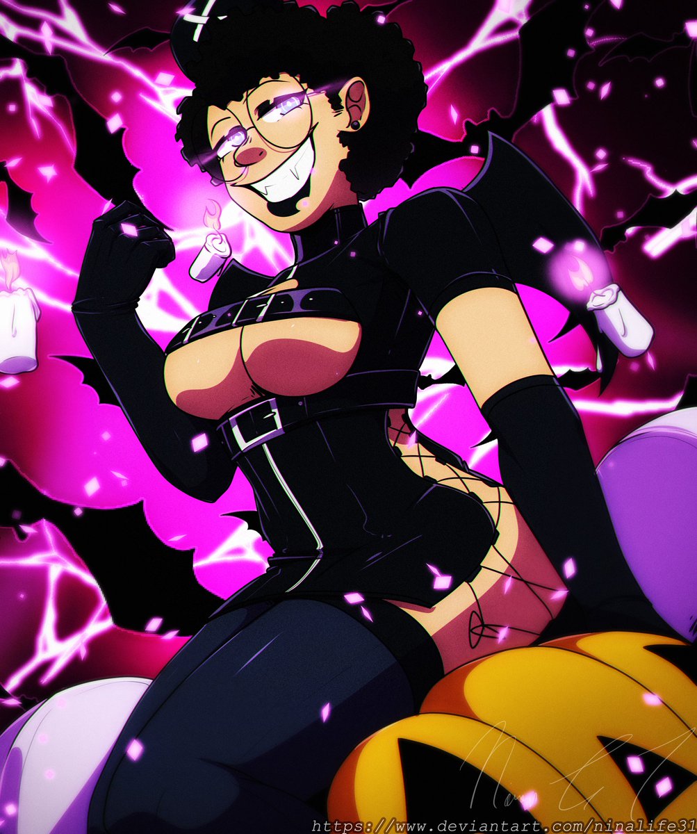 NinaLife31's tweet photo. Happy Birthday and Halloween 🎃
#Halloween #Halloween2022 #sexy #nsfw #digital  #ilustration https://t.co/PomFsaft2B