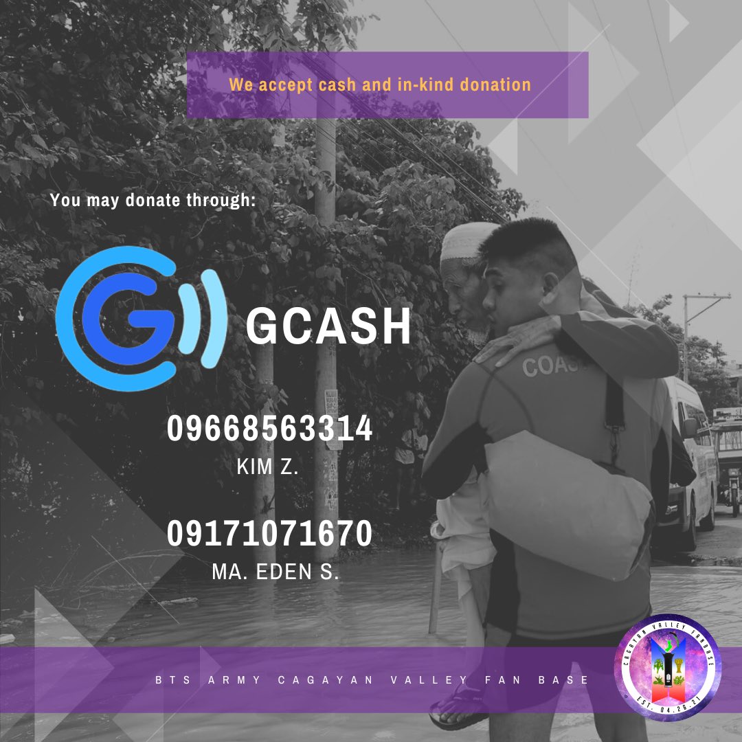 BTSARMYCVF's tweet photo. #PAENGPH Call for donations‼️

Due to the nonstop rain brought by the typhoon Paeng and Magat having spill gates open, parts of Tuguegarao and other nearby towns are again inundated. Some of our kababayans are again spending time and nights in the evacuation centers. https://t.co/EoscOsoCvx