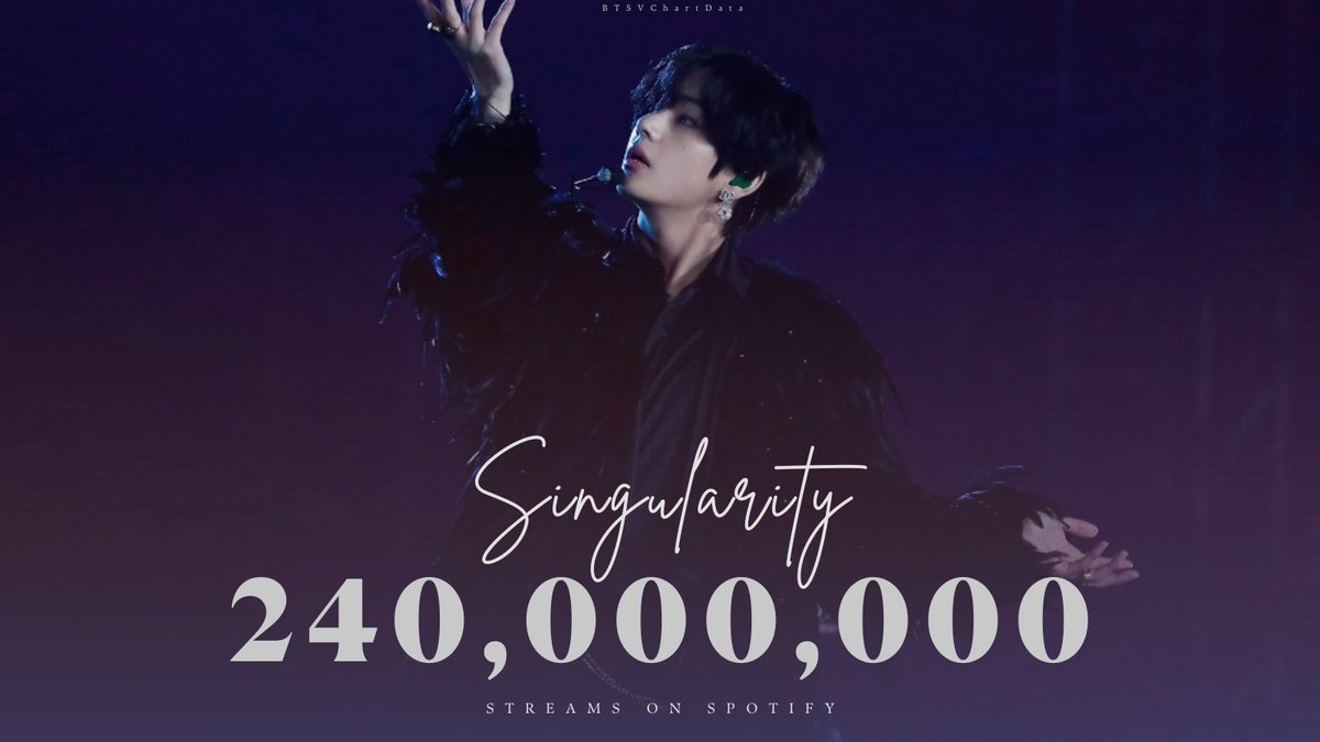 Singularity has surpassed 240M streams on Spotify!