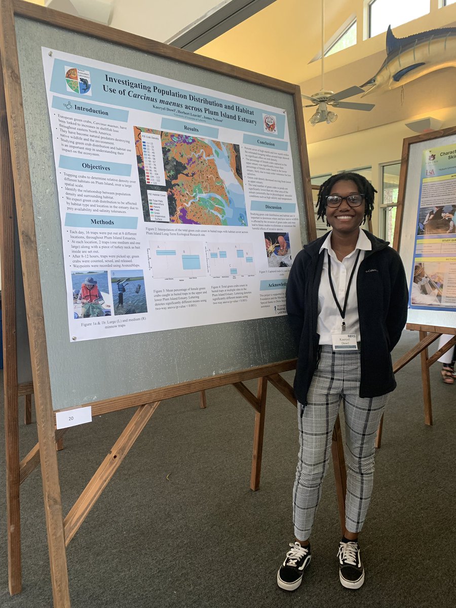 Em Foster (@fosteremelie) on Twitter photo So proud of #ULstudent and #NSF #REU Kaeryel Dowl for presenting her research on green crab populations at #GERS2022! She placed runner up for best undergraduate poster award!
<a href="/CERFScience/">Coastal & Estuarine Research Federation (CERF)</a> <a href="/GulfEstuarineRS/">GERS</a> <a href="/MBLScience/">Marine Biological Laboratory (MBL)</a> So proud of #ULstudent and #NSF #REU Kaeryel Dowl for presenting her research on green crab populations at #GERS2022! She placed runner up for best undergraduate poster award!
<a href="/CERFScience/">Coastal & Estuarine Research Federation (CERF)</a> <a href="/GulfEstuarineRS/">GERS</a> <a href="/MBLScience/">Marine Biological Laboratory (MBL)</a>