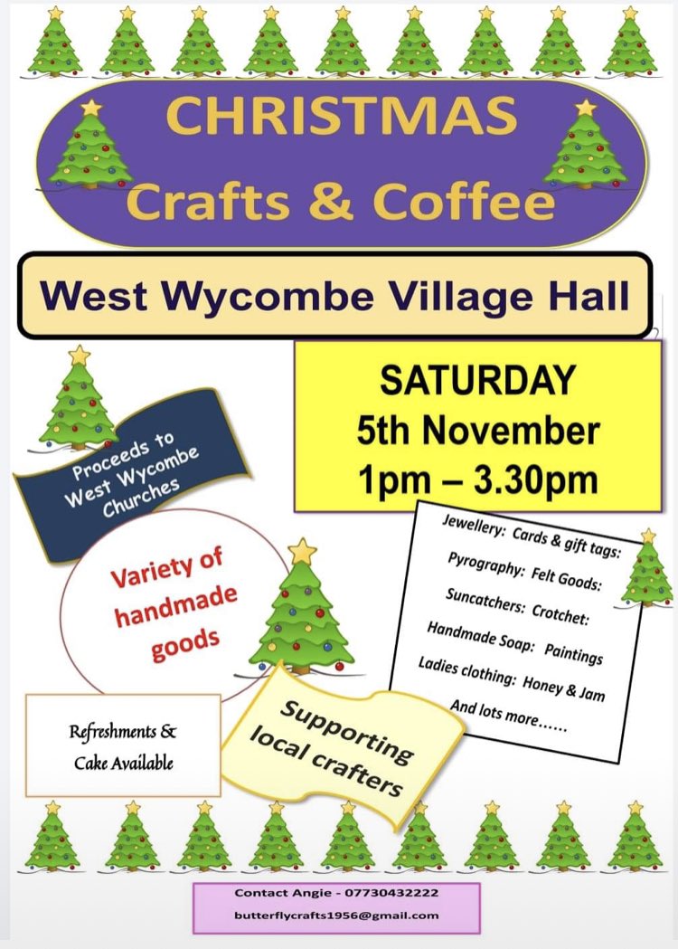 Saturday 5th November 🌲 #Christmas #crafts #Coffee #westwycombe #bucks