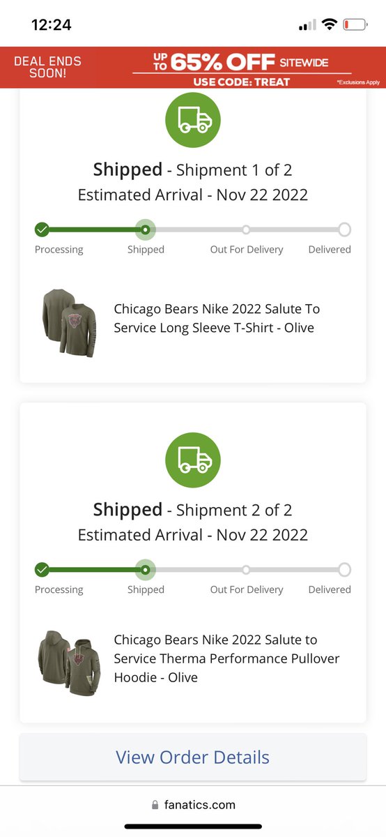 mattsbooth's tweet photo. @Fanatics ordered 9/26 and not expected to be delivered until 11/22, a week and a half after Veterans Day, ridiculous!!! https://t.co/6lSl66xyGs