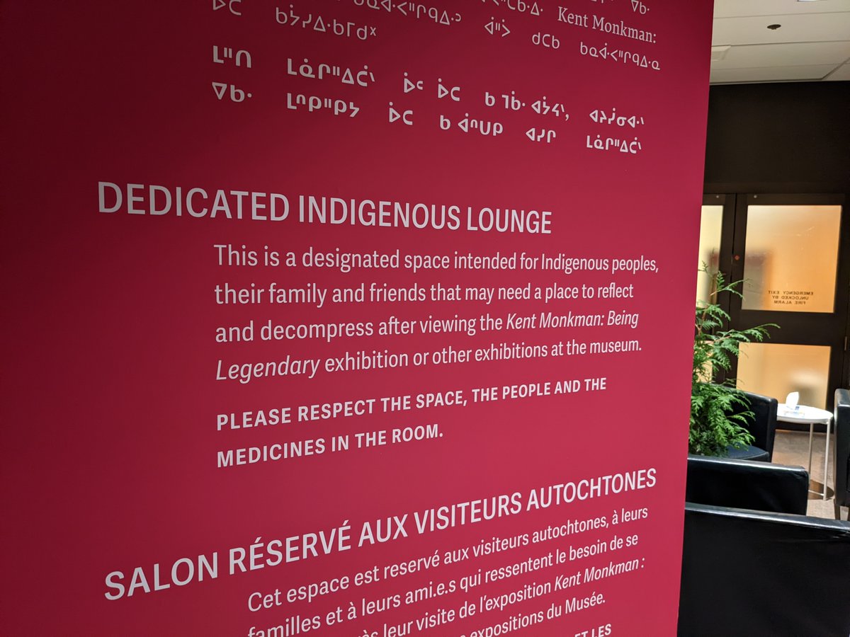 Sitting in the Indigenous trauma lounge at the ROM Monkman exhibit...Who are we making art for?