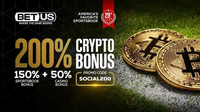 BetUS is offering a 200% CRYPTO SIGN-UP BONUS for new members TODAY! 🤩 💱 Sign-Up & PLAY! ➡️ bit.ly/200Crypto #BETUS #WhereTheGameBegins #Crypto #GamblingTwitter