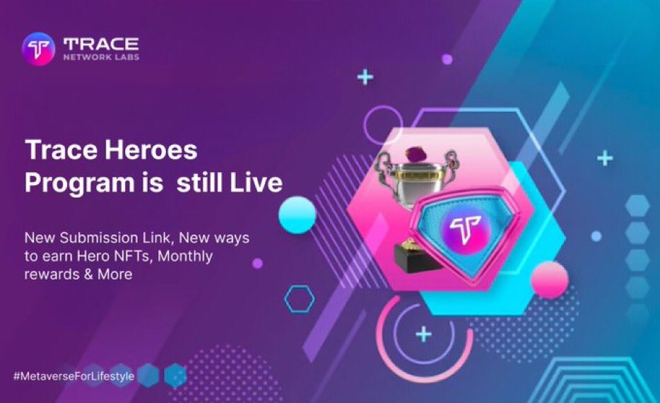 Marach022's tweet photo. Everyone has a HUGE chance to earn HeroNFT with
@trace_network
as long as the #TraceHero campaign is still active.
Changes have been made, such as the splitting of Monthly Rewards of $1000 in $TRACE among the Top 5 instead of the original Three Heroes.
#LifestyleWithBUDDY https://t.co/QoGtwWzj1u