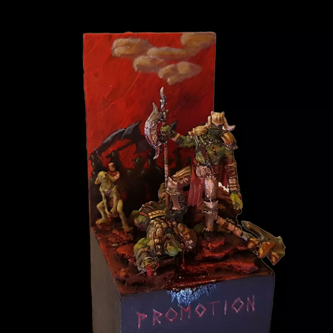 Das ist main Beitrag zum #orctober das Projekt hat viel Spaß gemacht. #Orcs #miniaturepainting #miniatureart #WarhammerCommunity #fantasy #pnp