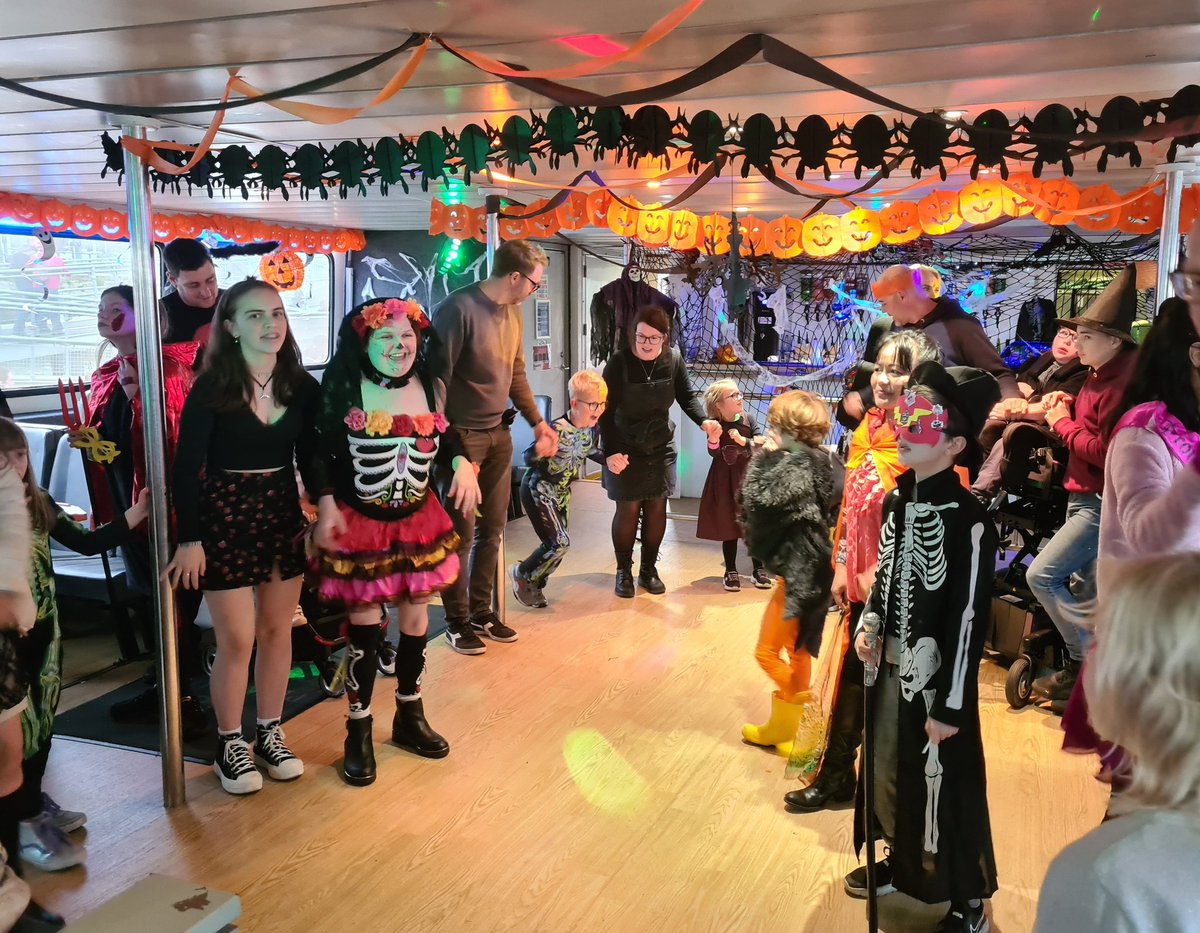 Fantastic Halloween party for our scary crew with <a href="/PlymBoatTrips/">Plymouth Boat Trips</a>