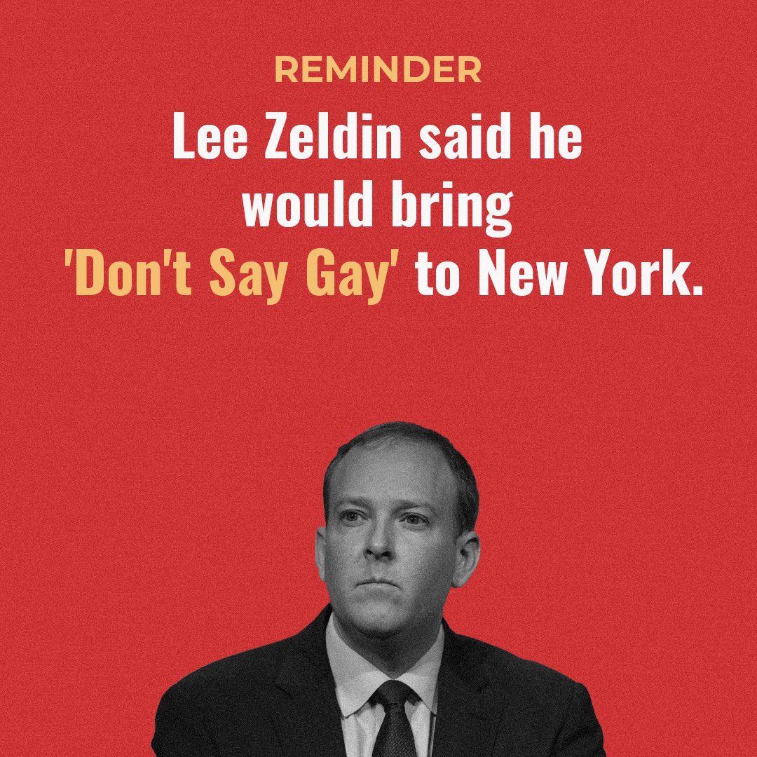 Lee Zeldin’s anti-LGBTQ+ agenda has no place in New York.