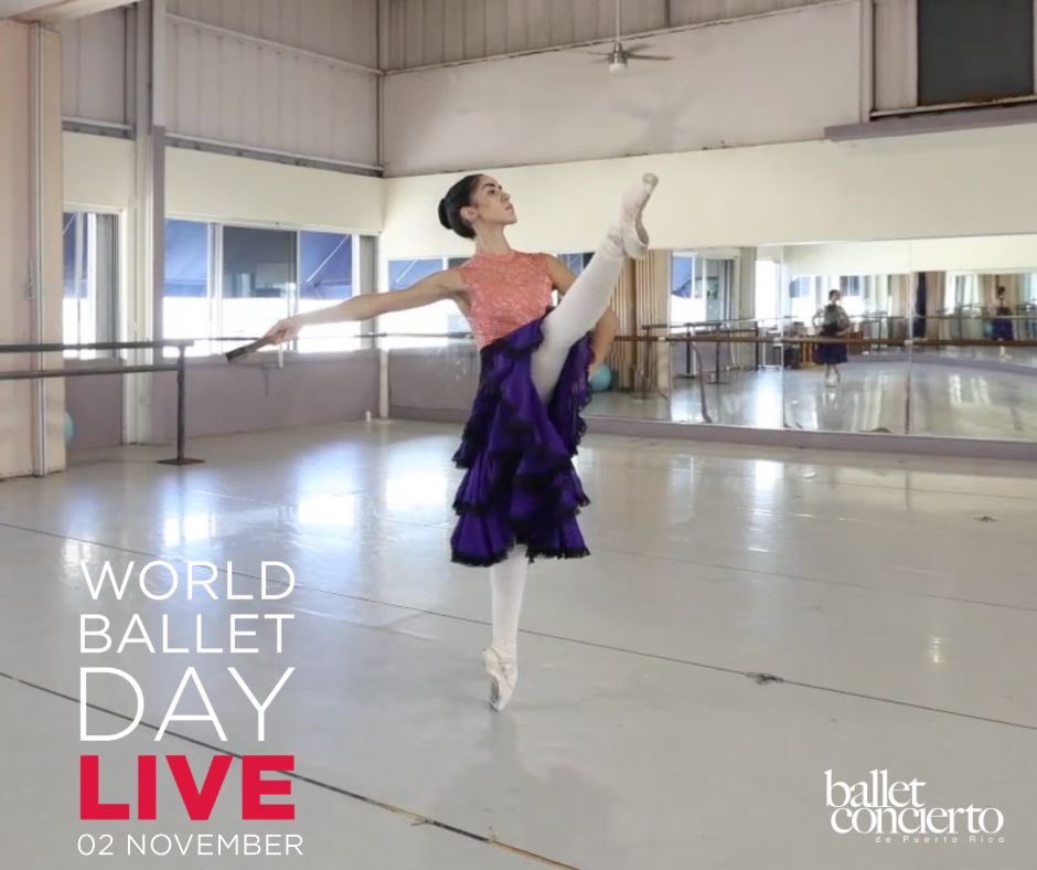 BCPuertoRico's tweet photo. Regresa World Ballet Day el 2 de noviembre. 🌎
No te pierdas la transmisión por nuestro canal de Youtube y Facebook a la 1 pm 🕐 hora local. 🩰

#worldballetday https://t.co/qIVAPpKcie