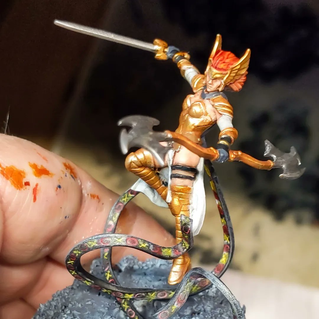 lonelymonkpg's tweet photo. Angela and Enchantress..  I paint a lot, I should post more https://t.co/CCDQCZKEE1