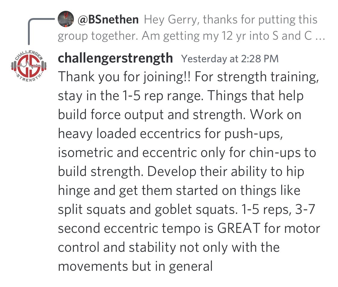 ‼️An example of the detail I will answer your Qs w/ as part of OnlyStrength This is 1/3 of my answer on youth training. The others related to speed, jumps & mindset Reminder: if you sign up you have full access to me on our forum Sound good? Go sign-up onlystrength.uscreen.io/?_ga=2.2538553…