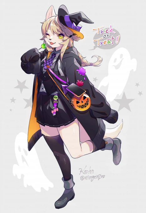 ハロウィン魔女っこケモノ女子高生いちりちゃん 