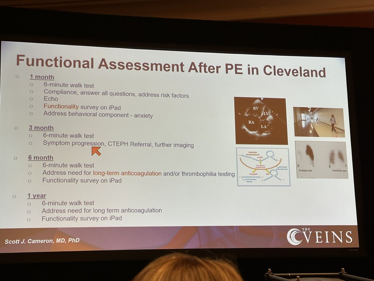 @2Scottish presents the @ccfvascmed appproach to post-PE follow up lead by @LebenTefera. Should we all be this systematic in follow up? How best to integrate functionality surveys? #TheVEINS22