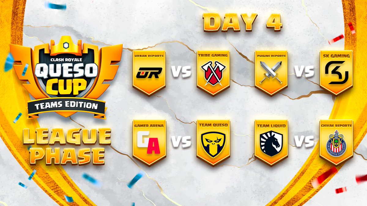 🏆 ¡Vuelven los equipos! ¡Vuelve la Magia! 
🧀 Cuarta Jornada de la <a href="/QuesoCupTV/">Queso Cup</a>
🖊️¿Resultados de los partidos? ¡Deja tu pronóstico reflejado!

❤️¡¡¡Ya estamos en directo!!! 
📺twitch.tv/revolaimar