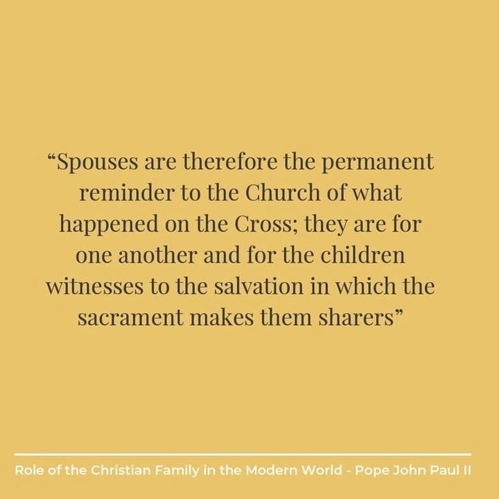 EvaProLife1's tweet photo. This might take a while to read but hey, it's Sabbath! 

Let these words enlighten our minds and may the intercession of St. John Paul II open new doorways for grace within our own "little domestic Church" - the Family.

@CultureProject_ 
#Catholic https://t.co/m9vLhKDcHB