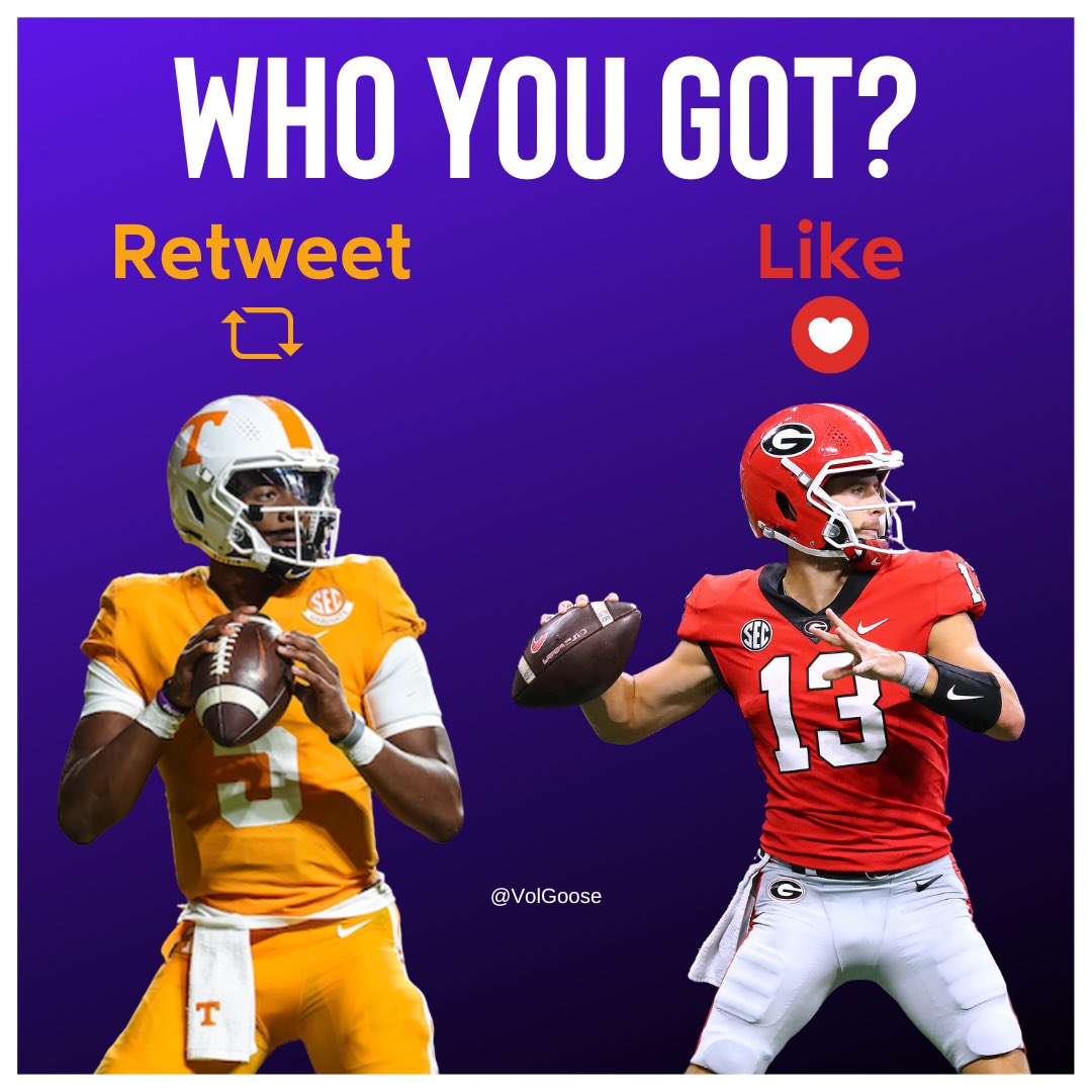 I want to know what y’all actually think..
Retweet for UT - Like for UGA