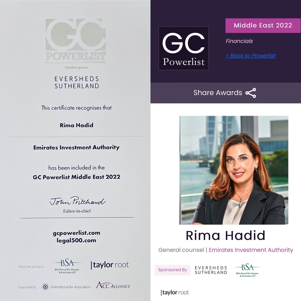 La_Sourie's tweet photo. I am honoured and proud to be ranked as a leading General Counsel on the Legal500 GC Powerlist once again, and since 2015. https://t.co/u0LlECOLFz