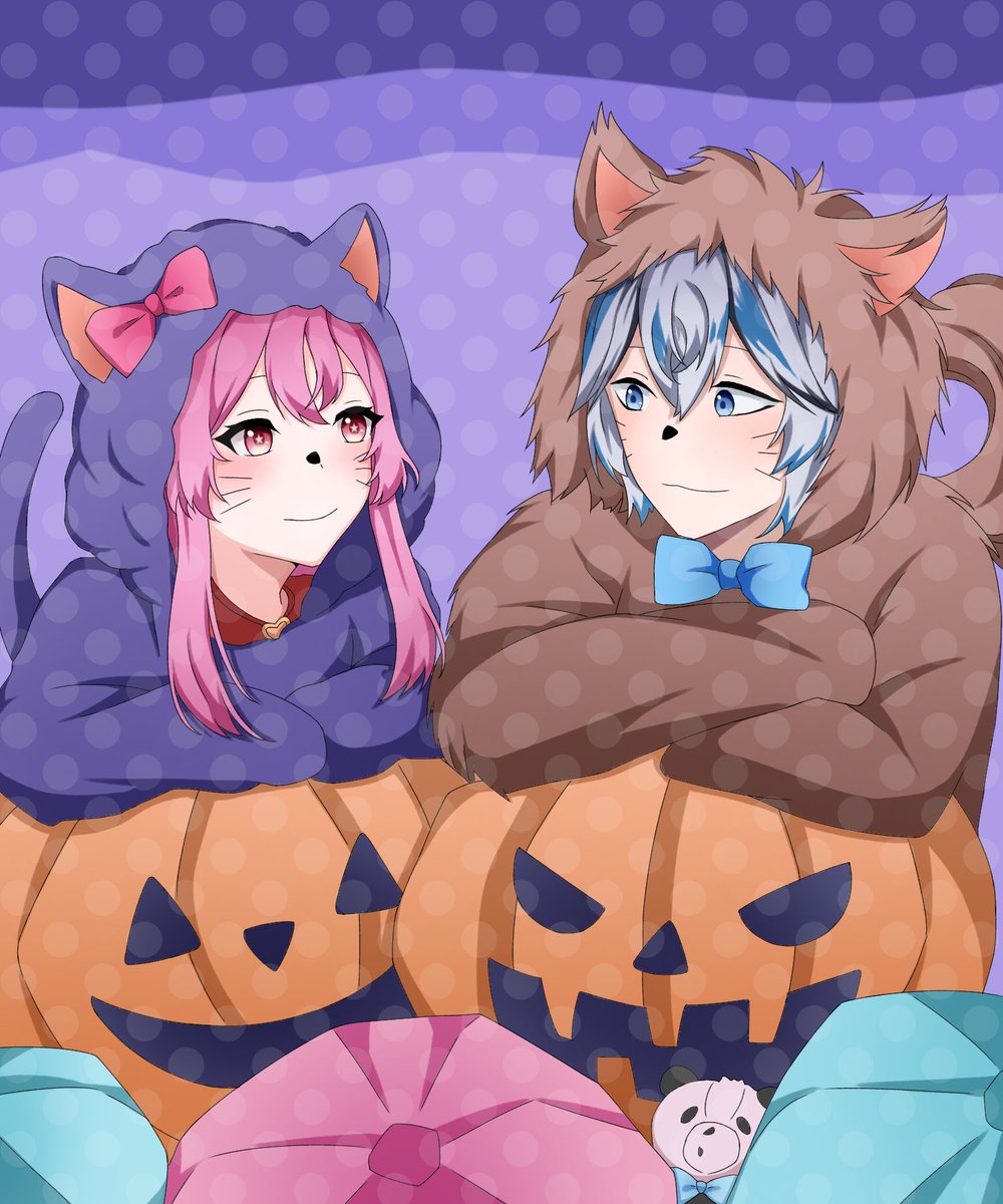 I want our relationship to be like Tom and Jerry. No matter how many times we fight, we won't be apart 🥰💕Happy Halloween to the cutest pumpkin in the patch @ShieruEris 🎃👻 #AmigoDate #AmigoArt #Vtuber