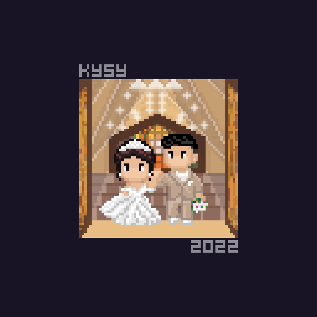 thejunkyartph's tweet photo. It’s been a while since the last time I posted here. Here’s my recent pixel artwork. It’s my bestfriend with her husband on their wedding day. 🤍 #pixelart #pixelph #pixel #artph https://t.co/F96i4dA2YO
