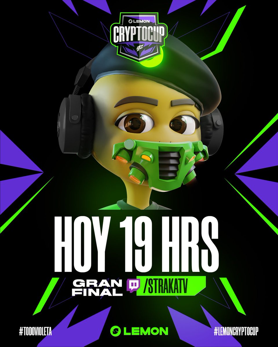 9zTeam's tweet photo. Se viene la final de la #LemonCryptoCup, el torneo que reparte 2000usdt en premios. ¡No te la pierdas!
⏰ 19:00 hrs
📺 https://t.co/P4RdtFcRer
#TodoVioleta 💜 https://t.co/ezMjFEWoc7