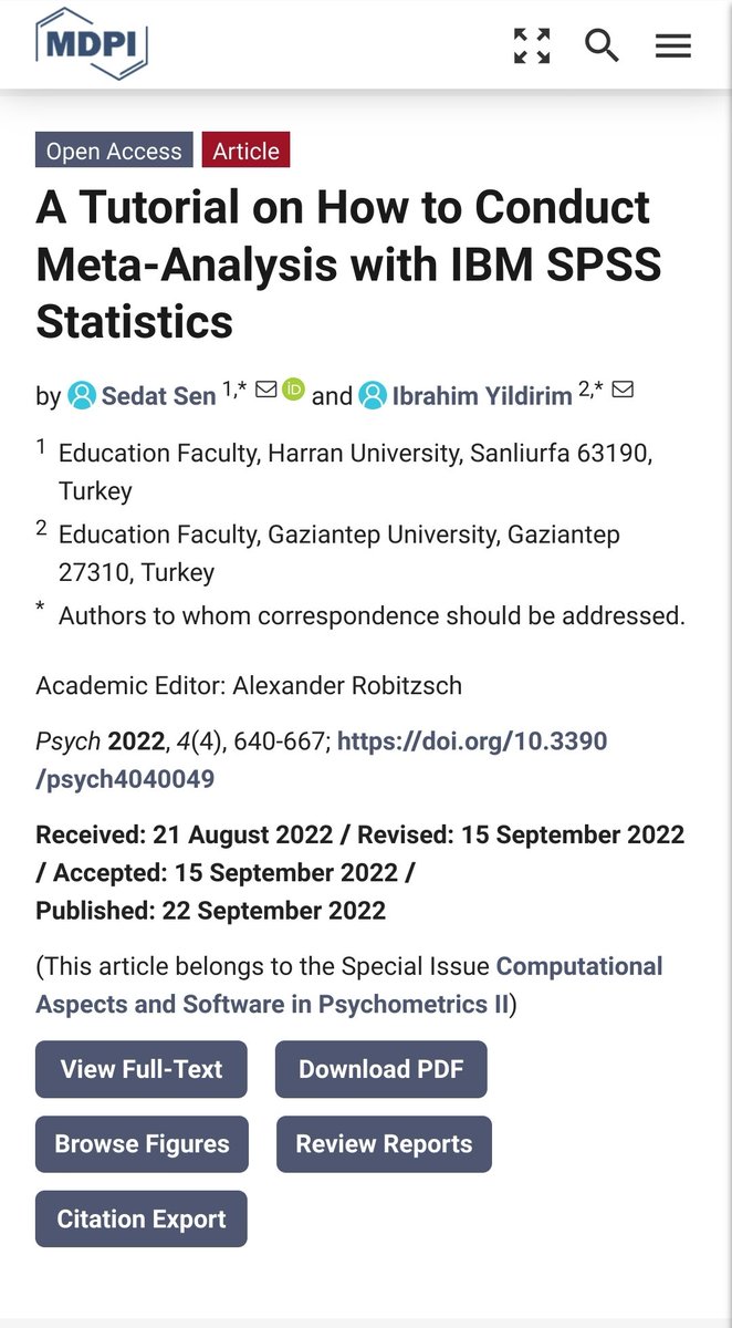 kareemelfass's tweet photo. مقال منشور في سبتمبر ٢٠٢٢ 

تدريب عملي لعمل meta-analysis باستخدام SPSS 

هذه التدريبات غير متوفرة بكثرة فهذا من اوائل التدريبات 

#البحث_العلمي https://t.co/wseol1CHGL