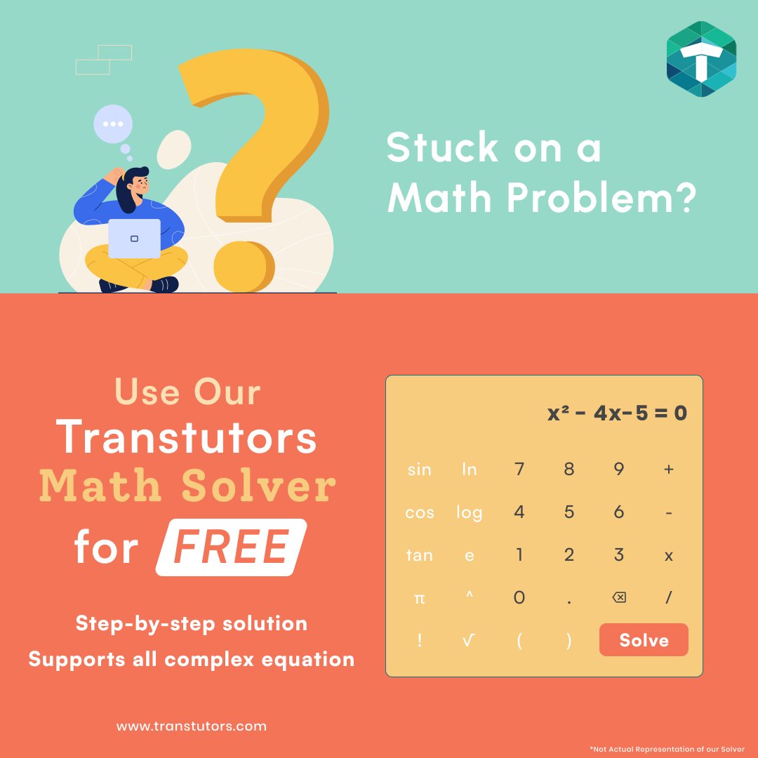 Transtutorstudy's tweet image. Don't get stuck on a math problem anymore!!
Connect with Transtutors!
bit.ly/TToct31
#mathcalculator #uni_students #notes #homework #essays #onlinetutor #studyresources #grades #academichelp #expertanswers #bookanswer #writingservice #assessment #universityassessment