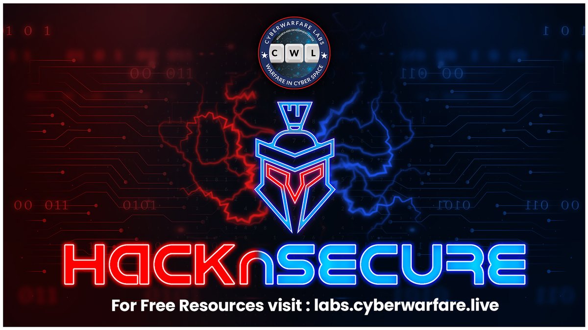 cyberwarfarelab's tweet image. 🎉 The HACKnSECURE Platform is now LIVE &amp;amp; FREE to access. 🎉

Kick Start your Cyber Security Journey with CyberWarFare Labs today!!!🎯

For More Information Visit:
labs.cyberwarfare.live

#cyberwarfare #cybersecurity #hacknsecure #blueteam #security #cyberwarfarelabs #platformer