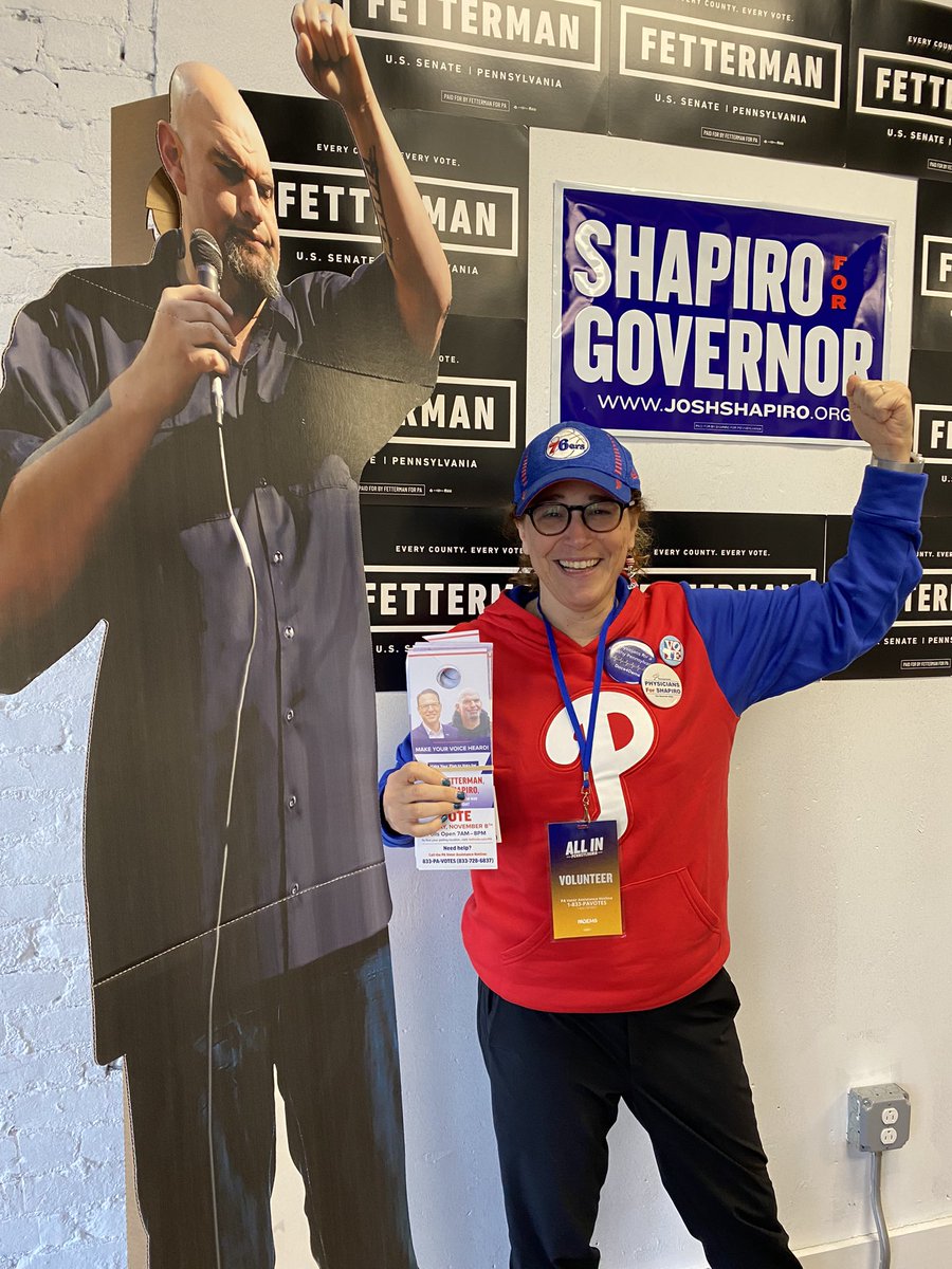 BelindaBirnbaum's tweet photo. This November Medicare and social security are at stake, as are reproductive rights.  Young and old are worried.  Doctors are out in force!  We see you. We must #VoteBlue up and down.  Thanks @AllIn_PA @docsforshapiro @docsagainstoz @JohnFetterman @JoshShapiroPA https://t.co/sg3HHXRv9f