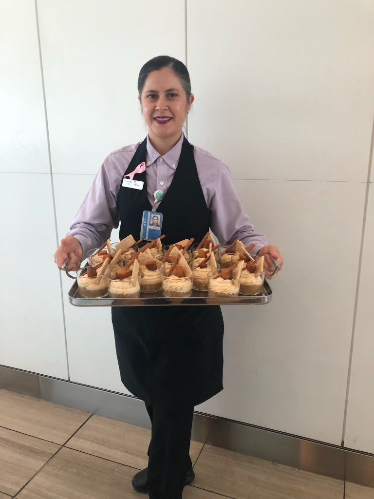 Celebrating The Season with Pumpkin Cheesecake @unitedclub in LAX ✈️. If you are flying through stop by for a taste of Fall @Tobyatunited @jacquikey @Aaron_McMillan @KevinMortimer29 @mcgrath_jonna @Glennhdaniels @alexanderdorow