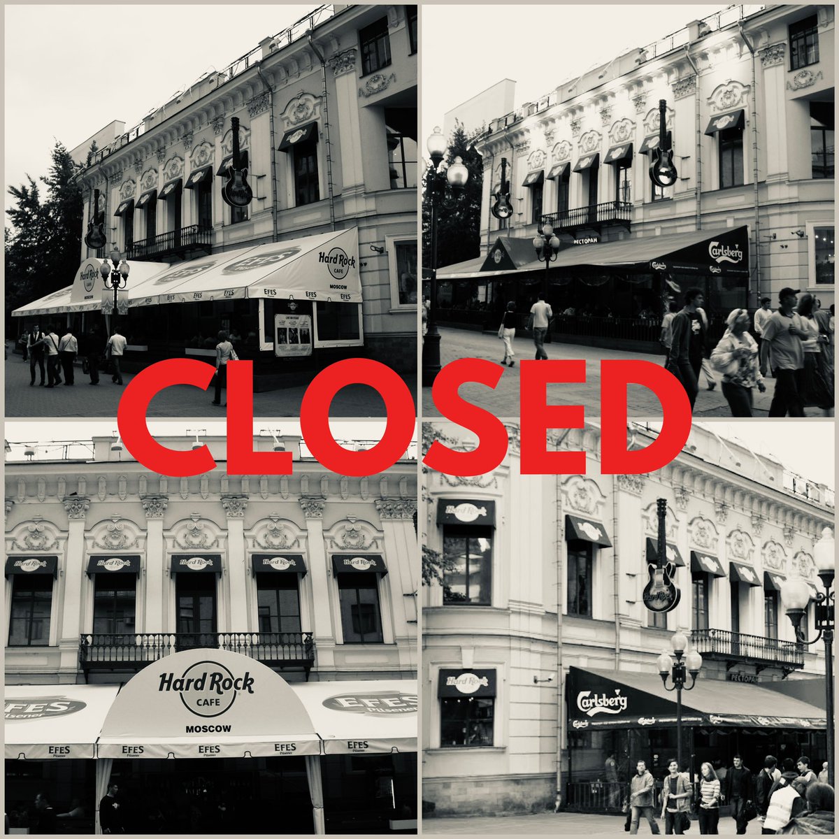thisIsHardRock1's tweet photo. Hard Rock Cafe Moscow (Russia) closed its doors today 😥
#Moscow #Russia #HRCMoscow #HardRockCafeMoscow #HardRockCaféMoscow #HardRockCafe #HardRockCafé #thisIsHardRock https://t.co/vnBUNhlrRU