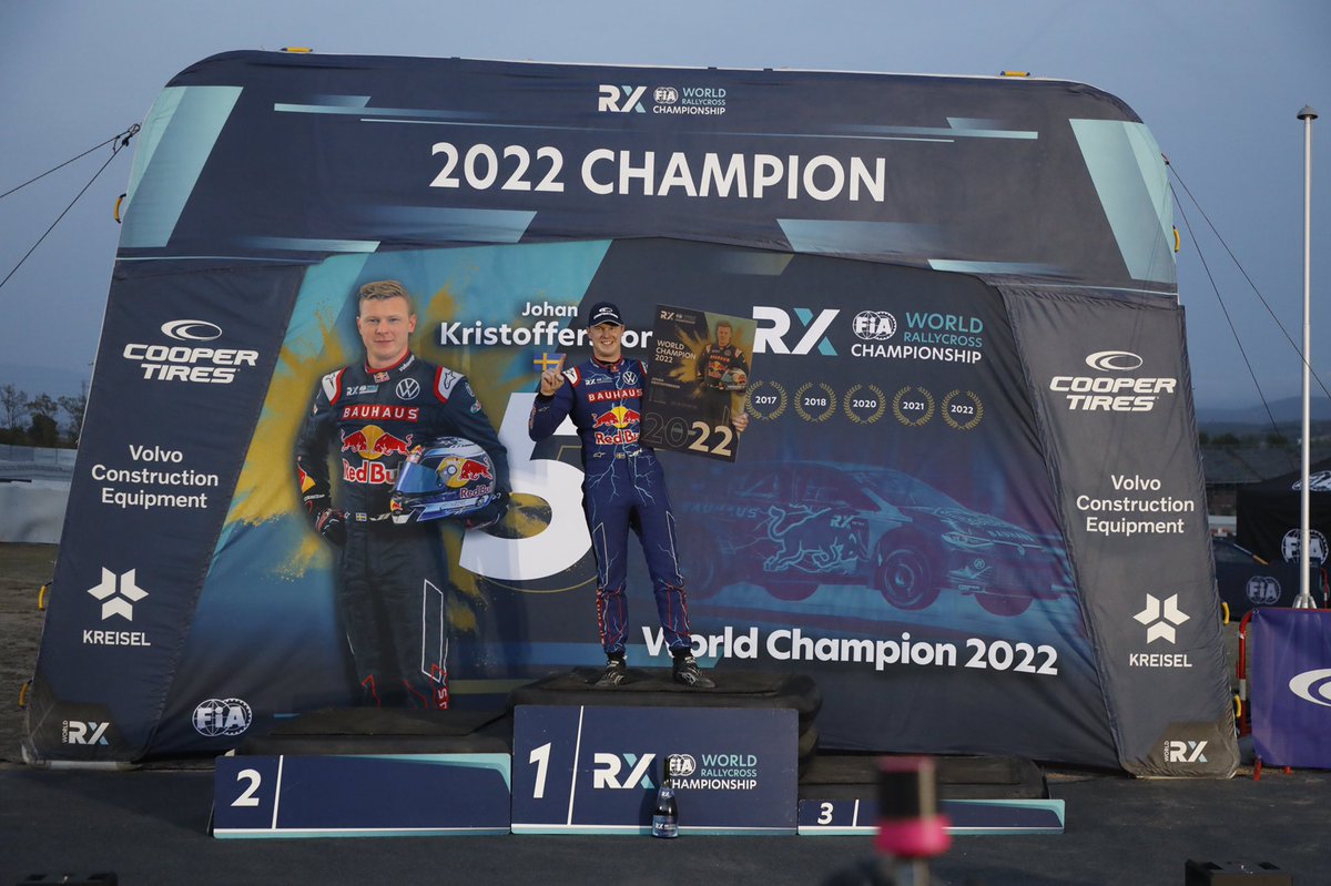 Muchas felicidades <a href="/JohanKMS88/">Johan Kristoffersson</a>!! 👏👏👏👏👏

Campeón del Mundo per quinta vez! 

#CatalunyaRX #WorldRX