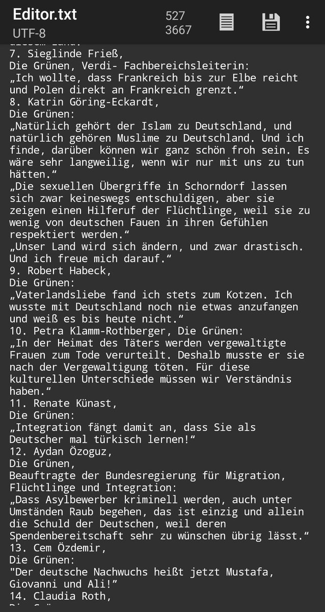 BomTeke's tweet photo. Aussagen von Grüne Deutschland Hasser #GrünerMist #GruenerMist #GrueneRausausdenParlamenten https://t.co/mO8P1ndqJg