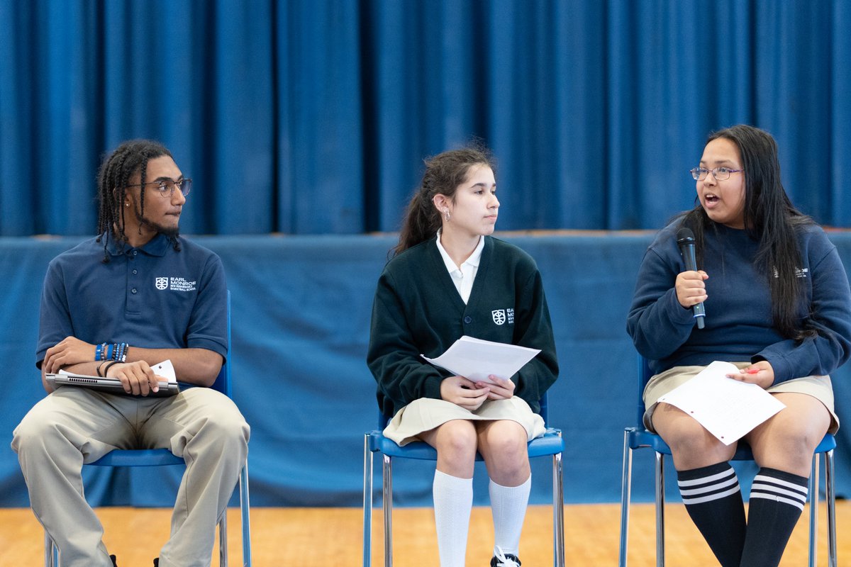 Last week we hosted Student Association elections. Our student body engaged in a debate with candidates at a recent town hall. Candidates shared their goals for the school and how they are the right leaders to take Earl Monroe to a new level. #aballandabookcanchangetheworld