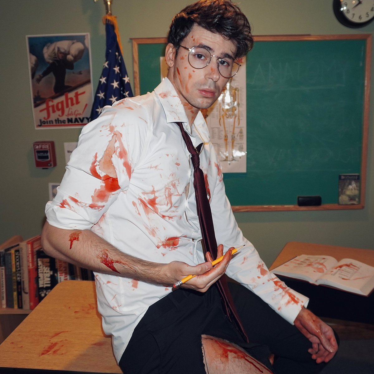 OfficialJackM's tweet photo. Math can be scary, but your undead tutor can make it less scary. https://t.co/h28Q0l6Cu8