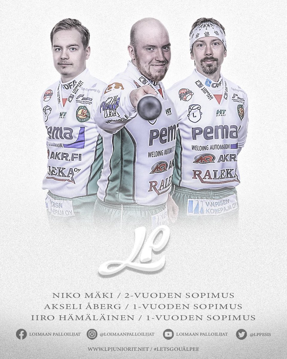 𝐒𝐎𝐏𝐈𝐌𝐔𝐒𝐔𝐔𝐓𝐈𝐒𝐈𝐀! 🤍

Sopimusuutisia sunnuntai-iltaan ja viikko pakettiin kolmella jatkosopimuksella!

Niko Mäki (2024)
Akseli Åberg (2023)
Iiro Hämäläinen (2023)

#letsgouälpee
#pesis