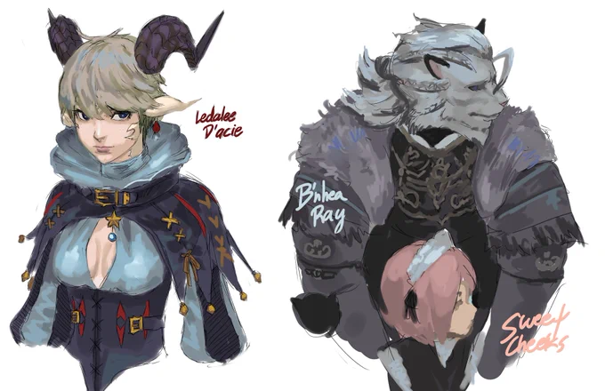 Speed paint @ the party  #LatteSketchParty #FFXIV 