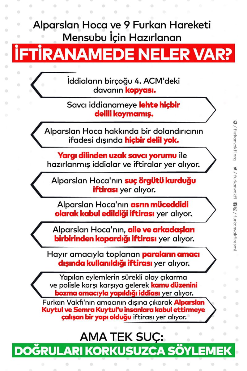 İddianameDeğil İftiraname
#FurkanHareketiTertemizdir