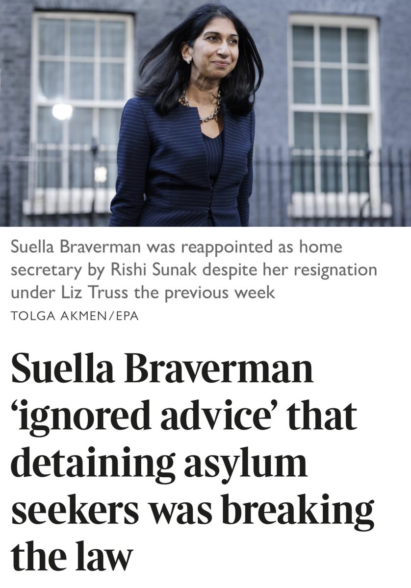 Nothing is prohibited except as by law. So goes the basic premise of English law. No man shall be deprived of his liberty except by due process of law. So go the basics of human rights law. Except if ⁦@SuellaBraverman⁩ thinks it’s ok regardless. Shame on her.