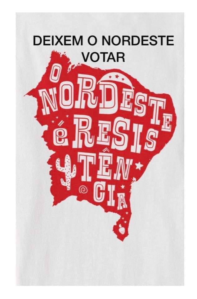 gilza13's tweet photo. Fascistas 
Deixem o Nordeste Votar. https://t.co/5LVs9TAMit
