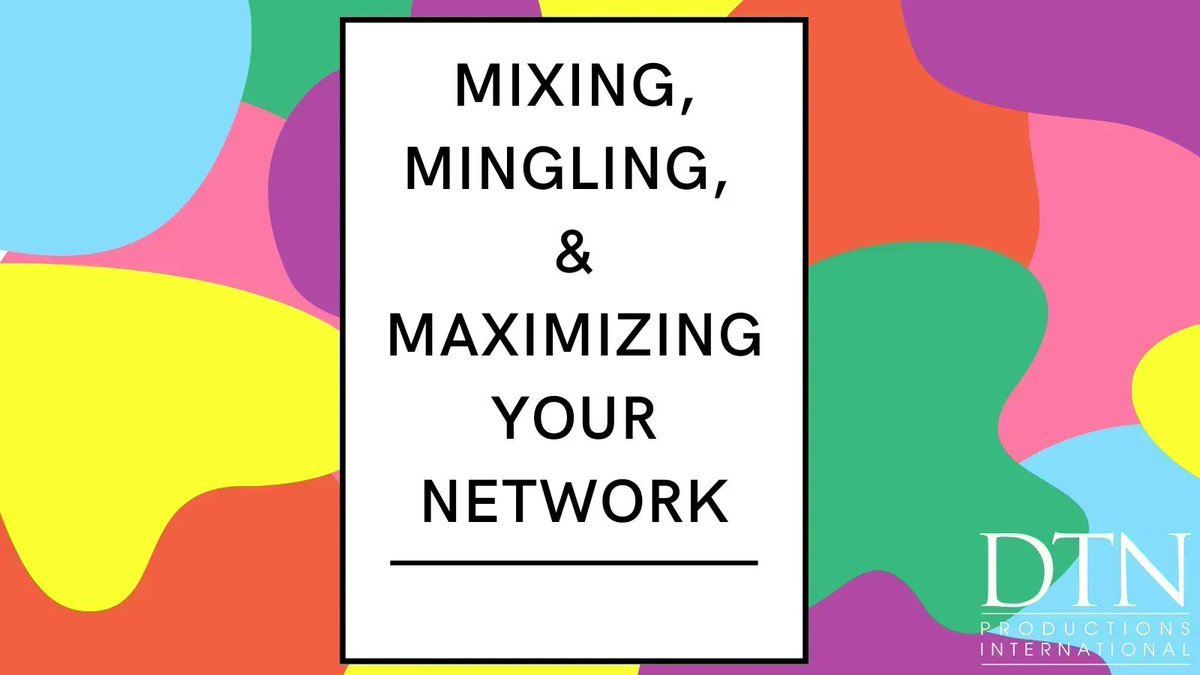 'Tis the season to Mix, Mingle & Maximize Your Network! Join my webinar on November 3rd from 1-2 pm EDT, which will help you learn to work the room and make small talk with ease! ~ #DTN #mixingandmingling #time2network #smalltalk #rememberingnames bit.ly/3DeWdro