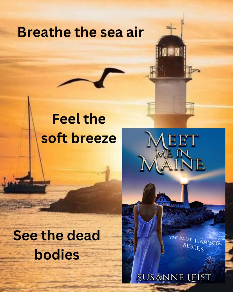 A seaside town in Maine provides the backdrop for murder, mystery, & romance. Love falters and flourishes as the residents fight the persistent evil plaguing their small-town lives. MEET ME IN MAINE amzn.to/2TvFk8n #SundayRead #cozymystery #readytolove