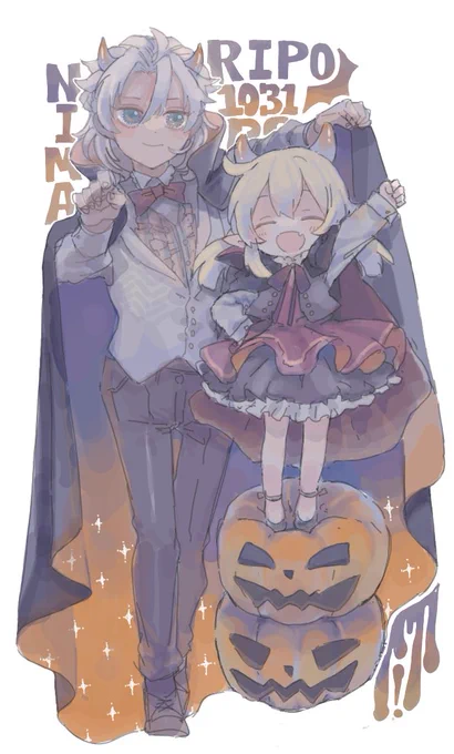 絵茶でリポクレーちゃんとニマベドの合作ですありがとうございました 