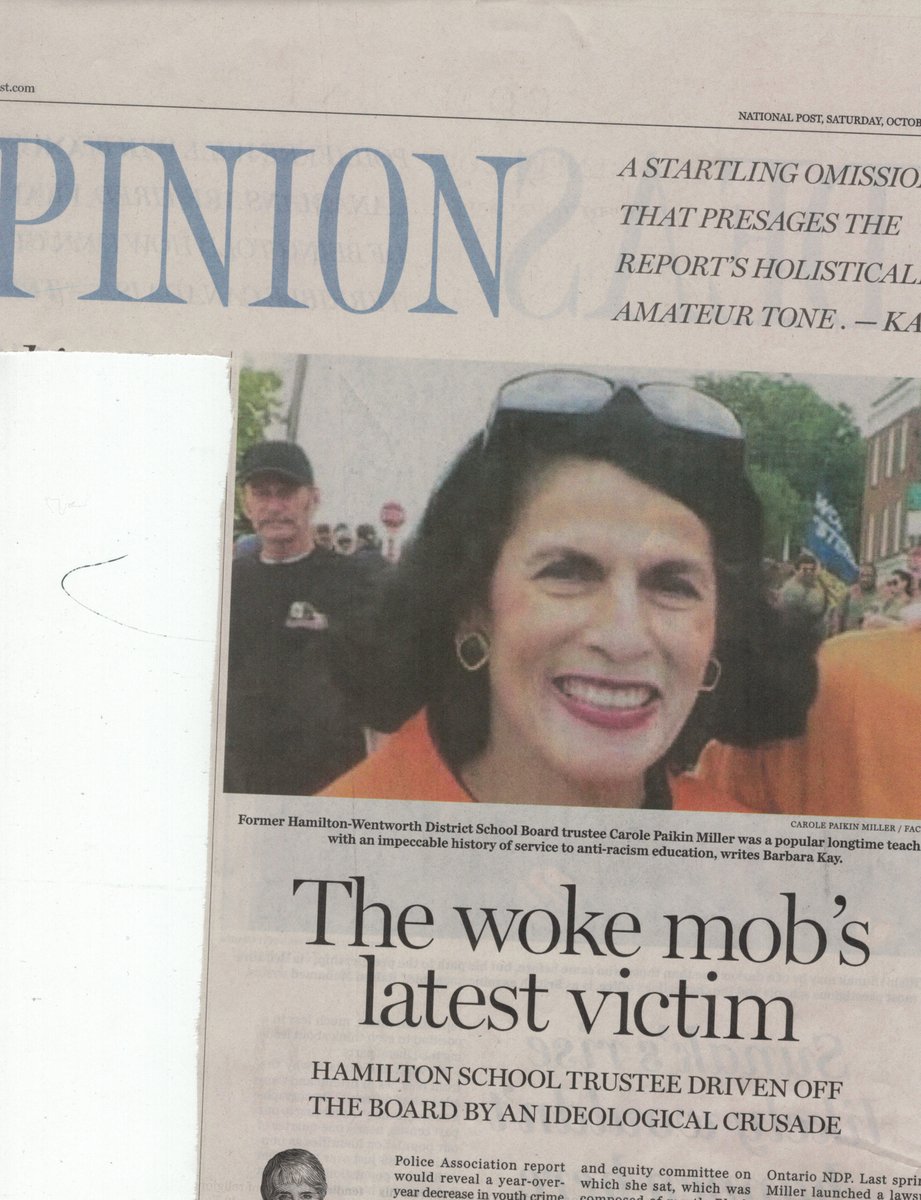BayObserver's tweet photo. Post Columnist rips racist accusations against former HWDSB trustee https://t.co/Yj8TxORFKa via @BayObserver #Hamont #BurlON #BarbaraKay #NationalPost #CarolePaikinMiller #AhonaMehdi #Racism https://t.co/tim9pwpUI1