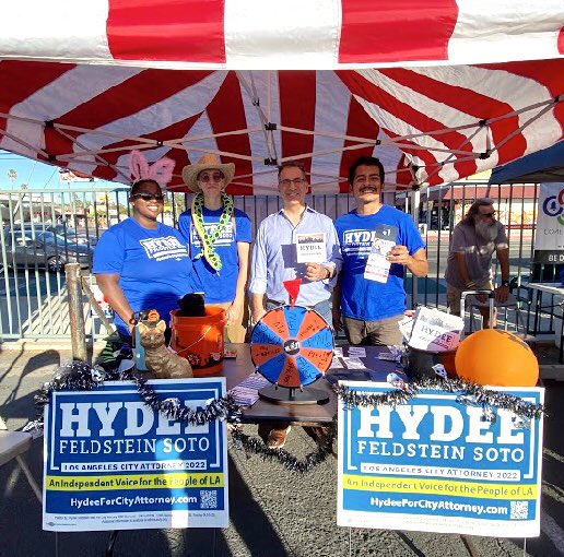 ElectHydee's tweet photo. #TeamHydee had a great time talking with Angelenos &amp; celebrating #Halloween 🎃 at the Trunk-or-Treat festival in #Winnetka. Thank you for your leadership &amp; support @BobBlumenfield! #LAVotes #CD3forHydee #Hydee4CityAttorney #GOTV https://t.co/yzYEvdkcl6