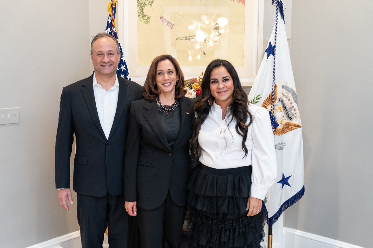 Thank you <a href="/VP/">Vice President JD Vance</a> <a href="/KamalaHarris/">Kamala Harris</a> for celebration the beauty and power of our #latinocommunity #latinoentrepreneurs. Thank you hosting us and remind me that in America, dreams are possible. <a href="/HMEmpanadas/">Half Moon Empanadas</a>