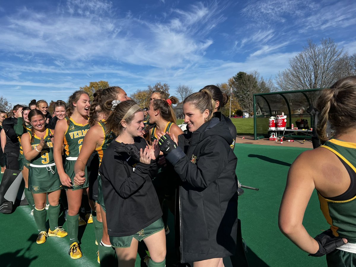 JackMainTV's tweet photo. BREAKING: @UVMfieldhky wins program record 13th game with 4-3 OT win over Cal.

Previous record was 12 set in 2007. https://t.co/NhTEHFXBJ6