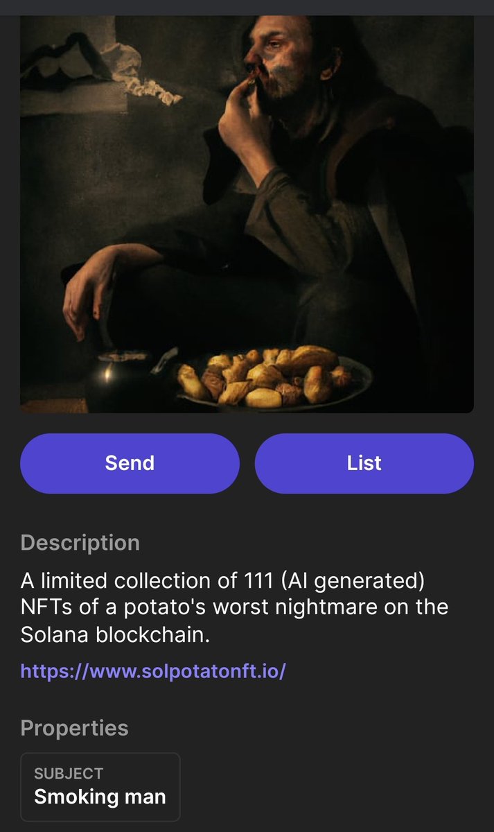 <a href="/brandalf23/">Brandalf</a> <a href="/SolPotatoNFT/">SolPotatoNFT 🥔🪖</a> <a href="/chiechelski/">Gus Chelski 🥔 🎒</a> Just found mine😎
