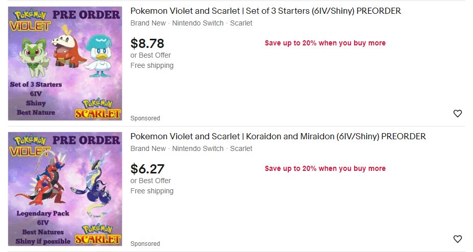 KORAIDON MIRAIDON 6IV Pack for Pokemon Scarlet and Violet