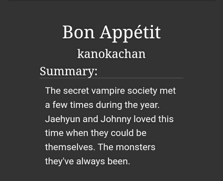 nezuminos's tweet photo. 🧛‍♂️Bon Appétit🧛‍♂️
🧛‍♂️Johnjae 🧛‍♂️
🧛‍♂️explicit🧛‍♂️
🧛‍♂️4588 words 🧛‍♂️
🧛‍♂️NSFW; AU-Vampires; blood and violence, Halloween fic, read the tags!🧛‍♂️
https://t.co/FxqRhl66vR https://t.co/8S7NOYlI2h