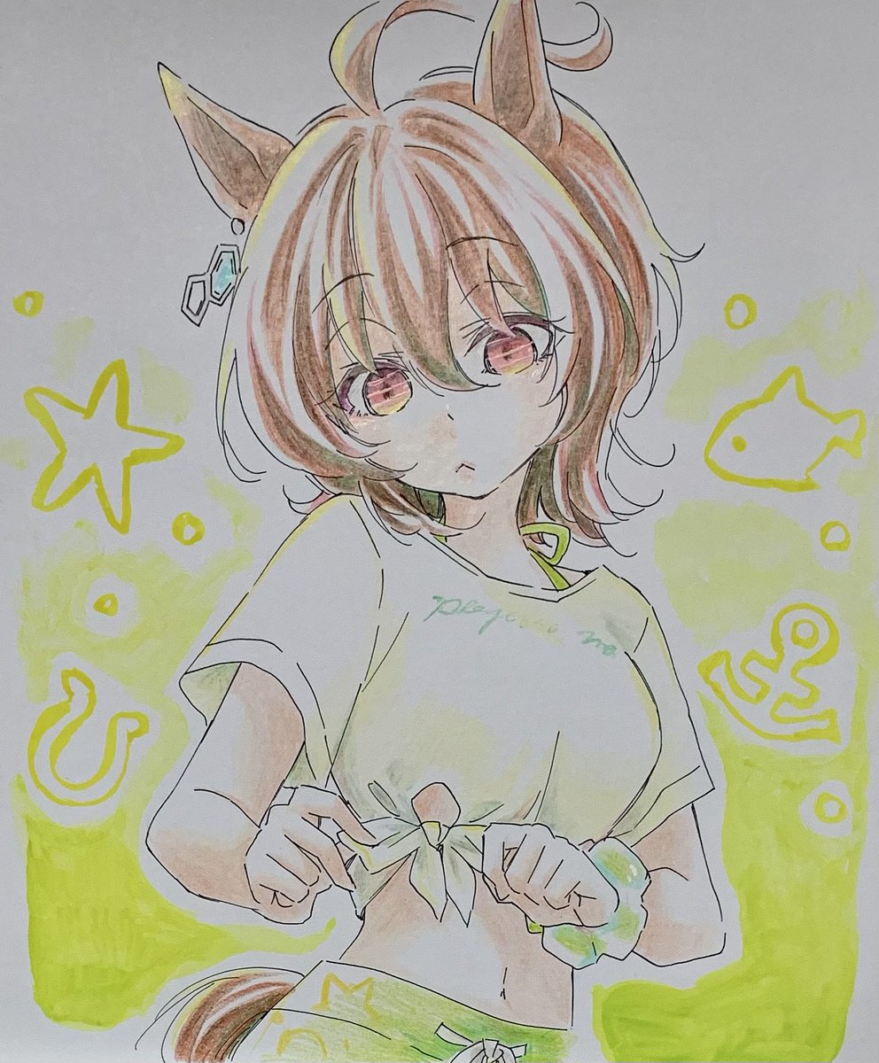 アグネスタキオン(ウマ娘) 「2枚できた! 」|ちぎょ🐟のイラスト